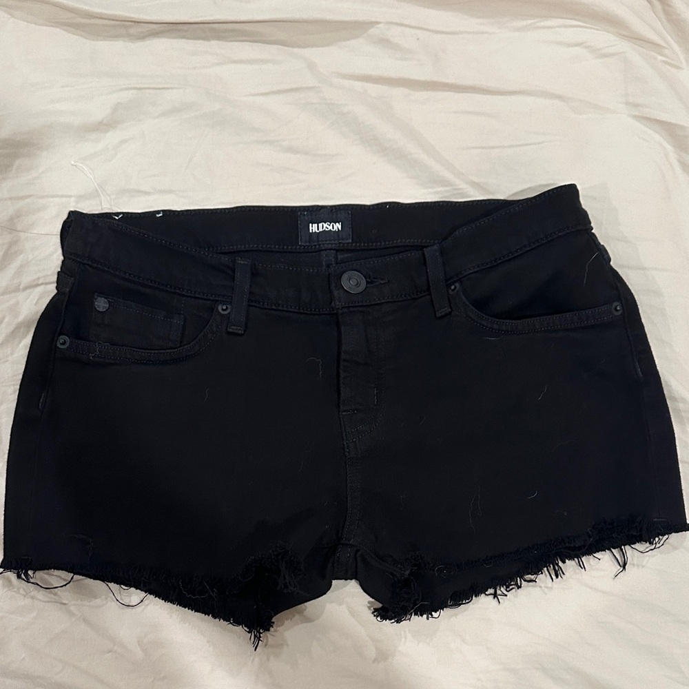 Hudson Jeans Women's Black Denim Shorts 26 Kenzie cut off short